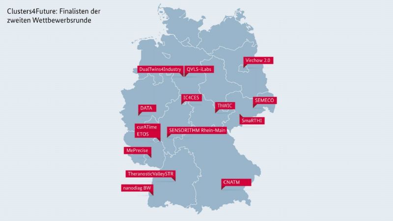 Standorte der Finalisten der 2. Runde. Quelle: PtJ Grafik